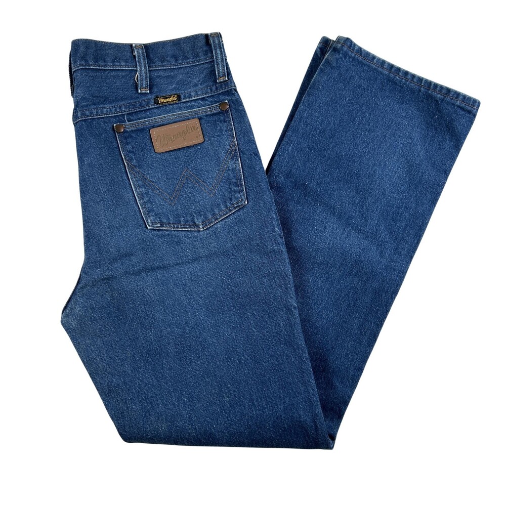 VINTAGE Wrangler Jeans Mens 32x31 Denim Cowboy Cut Slim Fit Made USA 80s 936DEN